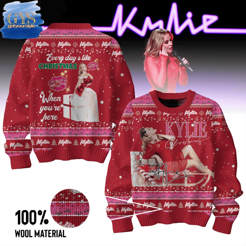 Kylie Minogue Everyday Is Like Christmas Ugly Sweater