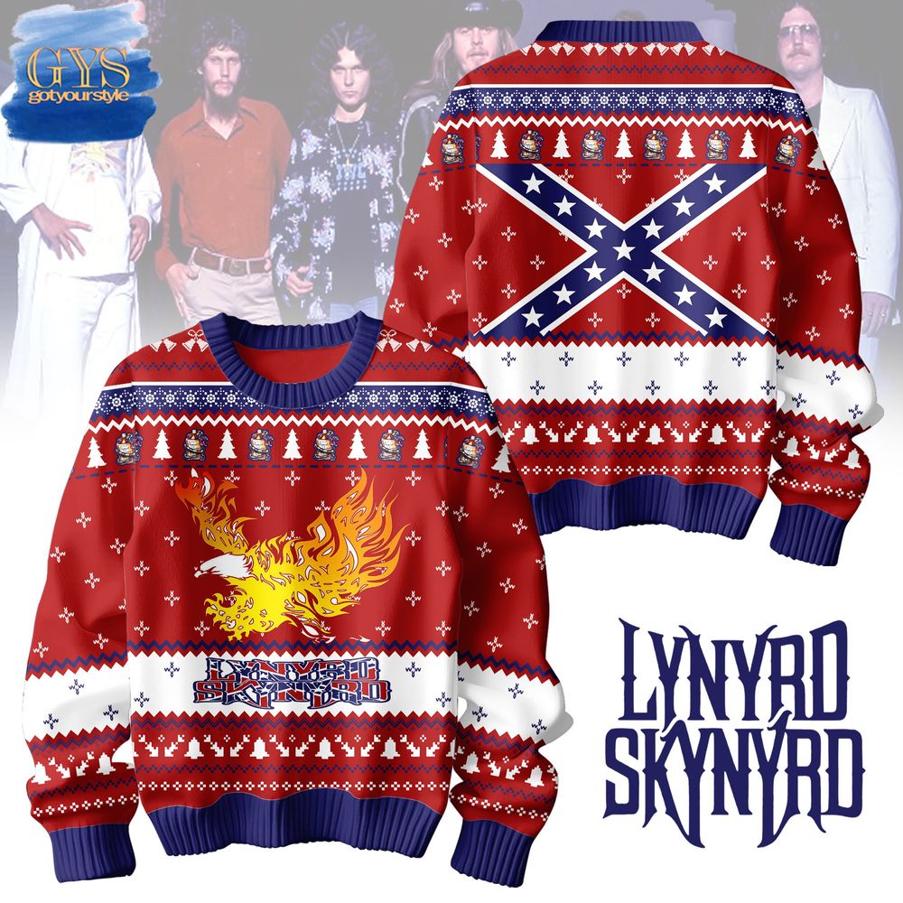 Lynyrd Skynyrd Rock Band Christmas Ugly Sweater