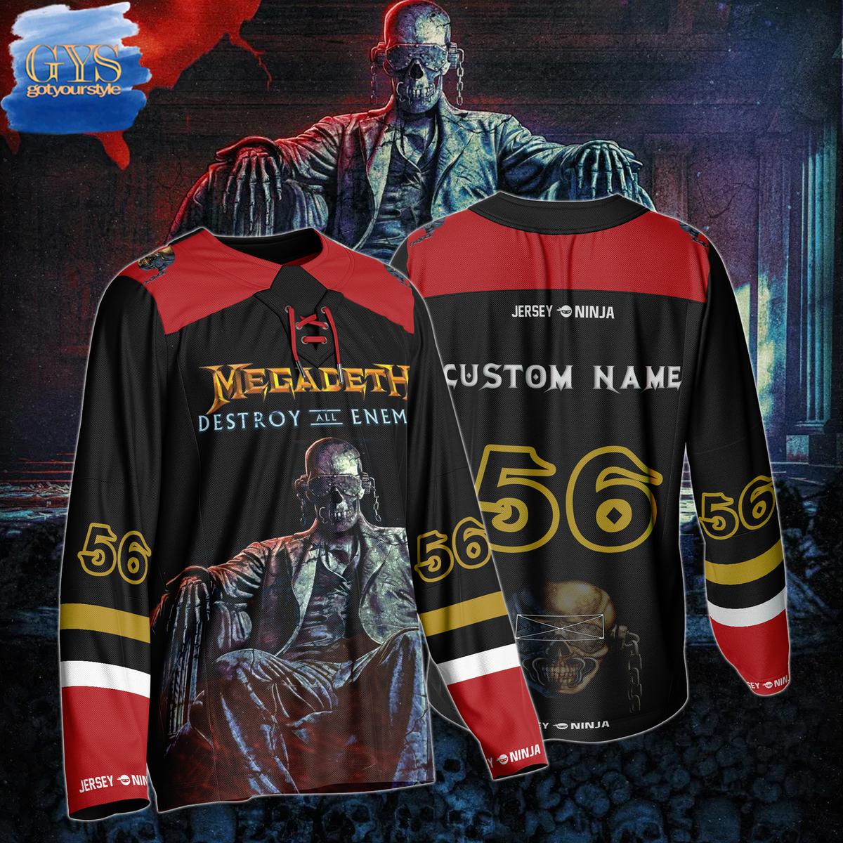 MegaDeth Destroy All Enemies Limited Edition Hockey Jersey