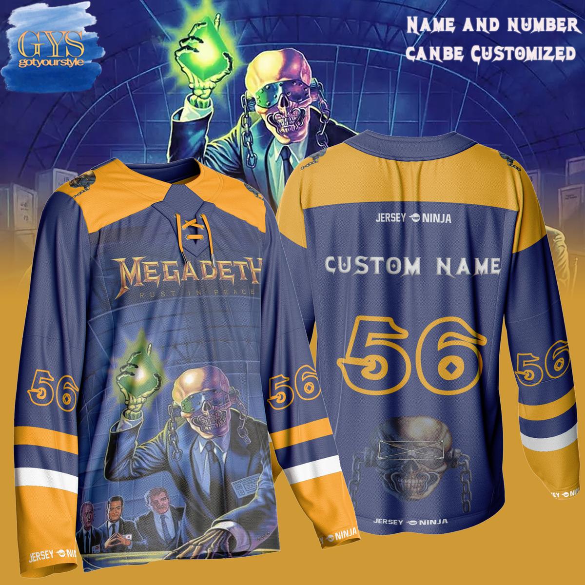 MegaDeth Rust in Peace Hockey Jersey