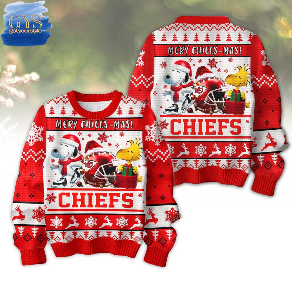 Merry Chiefs-Mas Kansas City Christmas Ugly Sweater