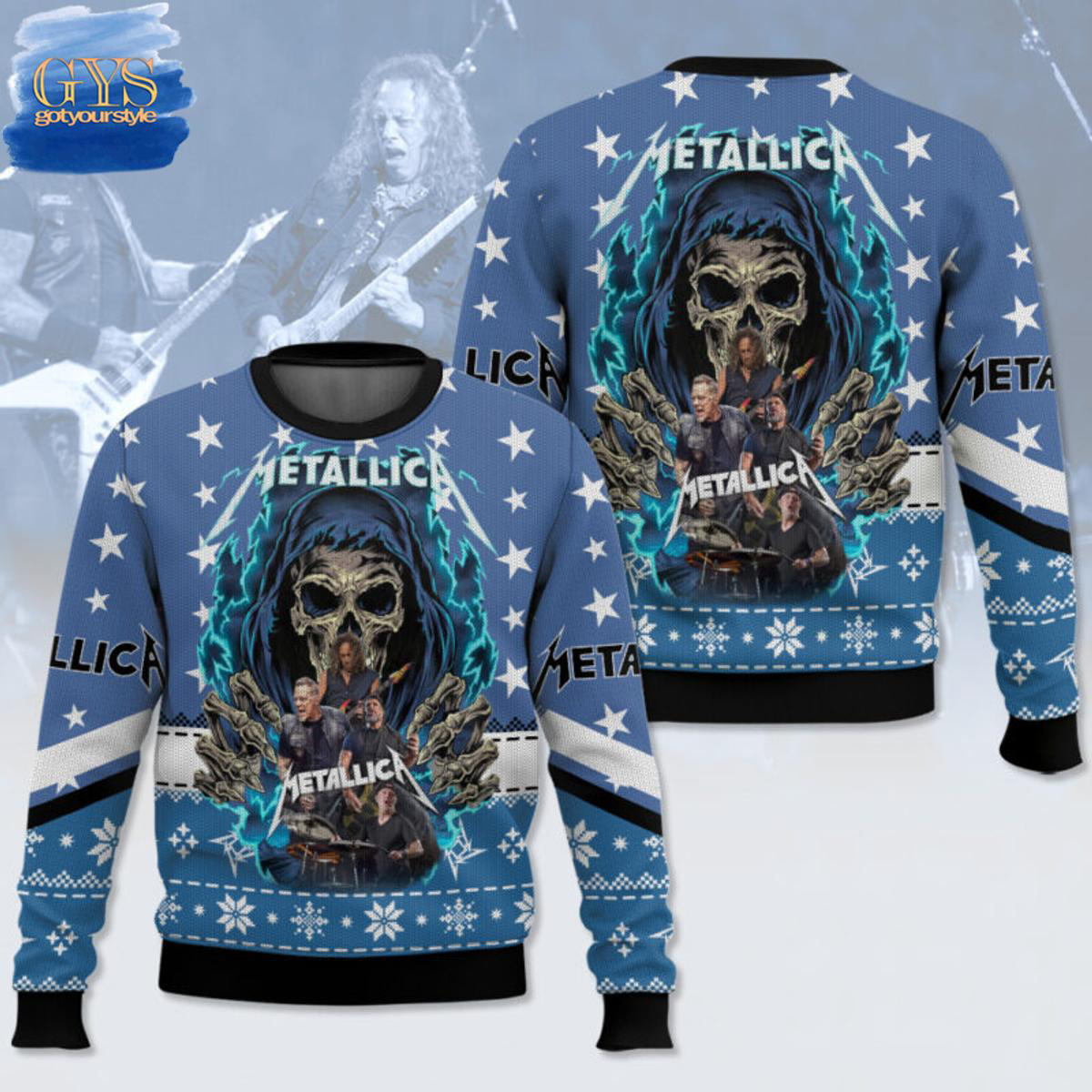 Metallica Trapped Under Ice Ugly Christmas Sweater