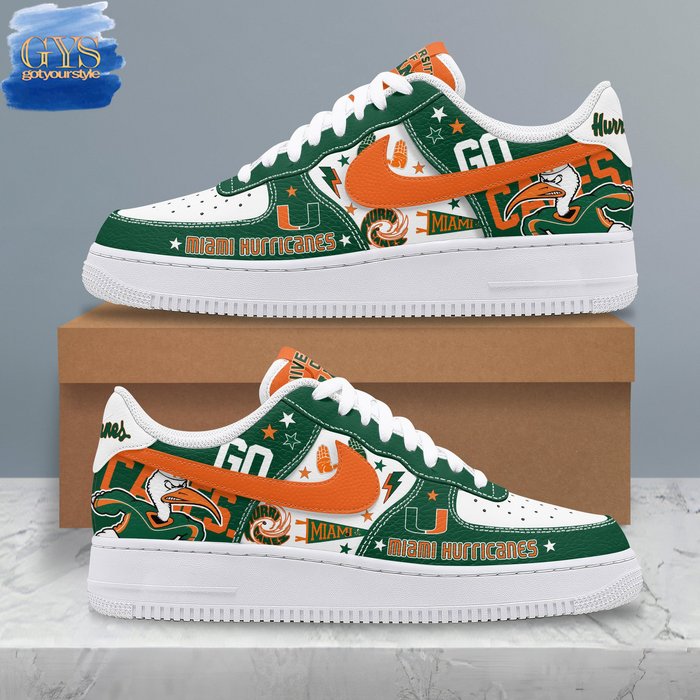 Miami Hurricanes Special Edition Air Force 1 Sneakers