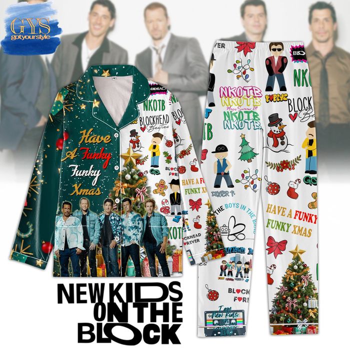 NKOTB Have A Funky Funky Christmas Pajamas Set