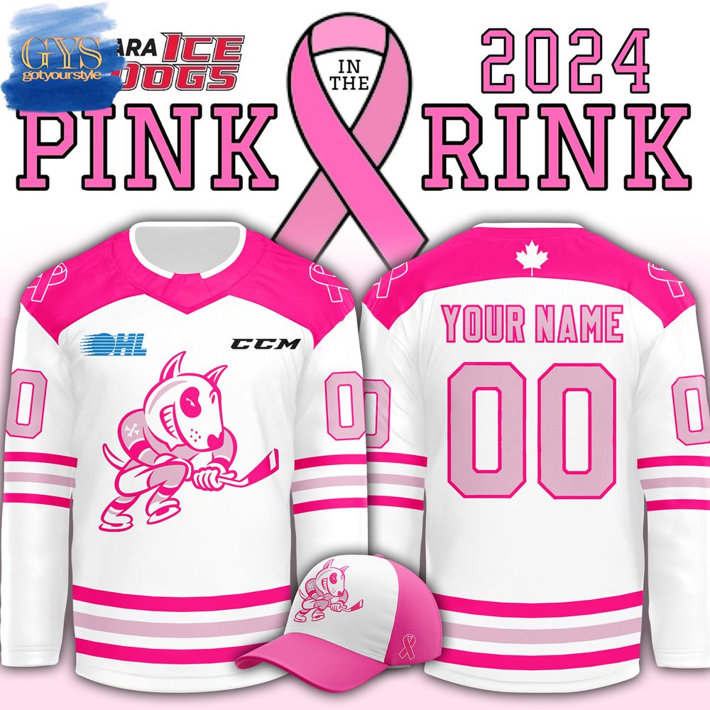 Niagara IceDogs x Pink In The Rink Night 2024 Jersey