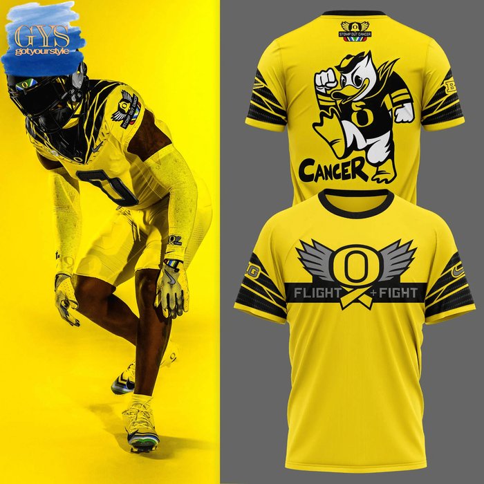 Oregon Ducks 2024 Stomp Out Cancer Heroes T-Shirt