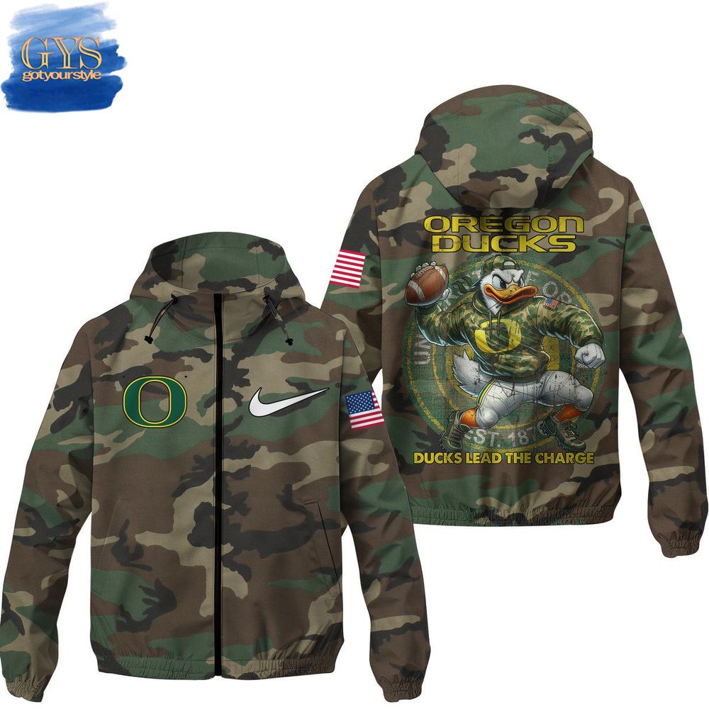 Oregon Ducks Lead The Charge Special Camo Rush Jacket