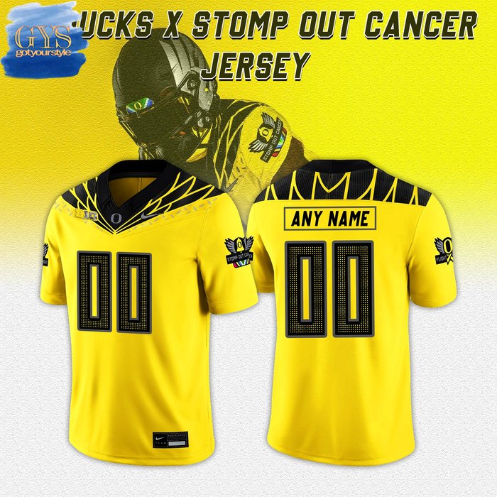 Oregon Ducks Stomp Out Cancer Heroes 2024 Football Jersey