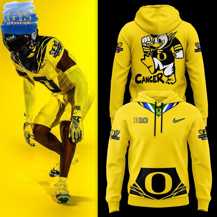 Oregon Ducks Stomp Out Cancer Heroes 2024 Hoodie