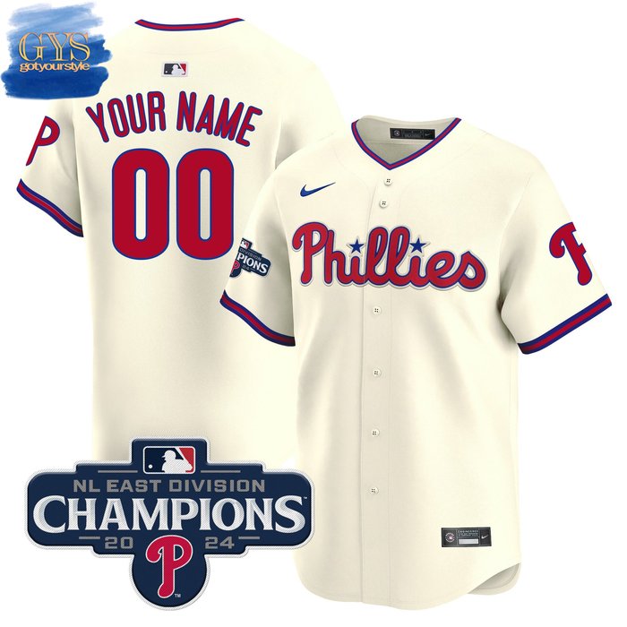 Philadelphia Phillies 2024 Division Champions Limited Cream Jersey