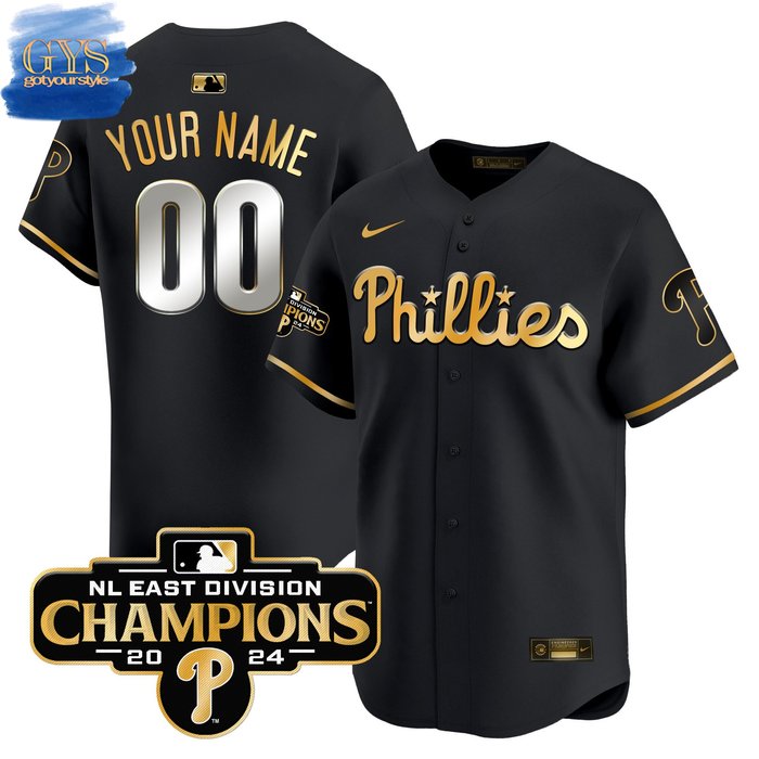 Philadelphia Phillies 2024 NL East Division Champions Gold Vapor Premier Limited Jersey