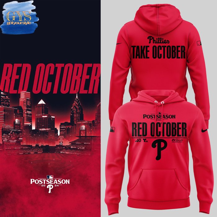 Philadelphia Phillies Rally for Red October 2024 Hoodie