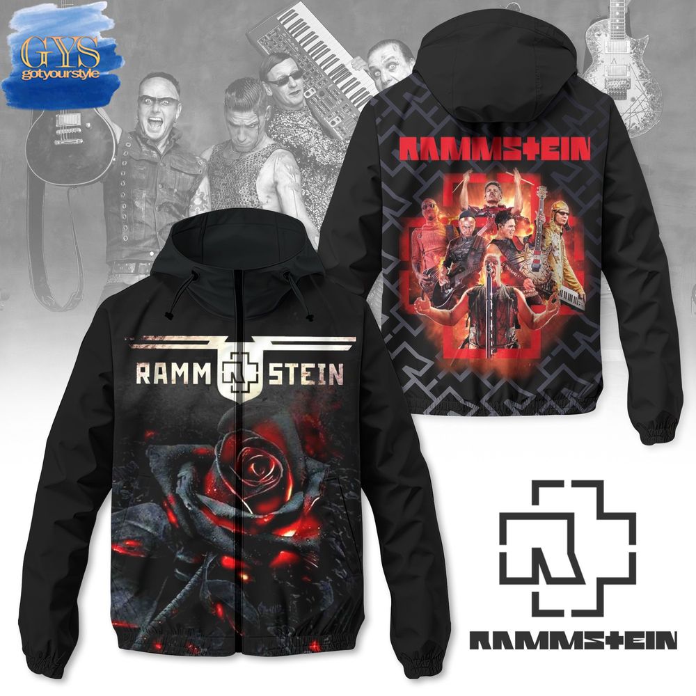 Rammstein Black Rose Windbreaker Jacket