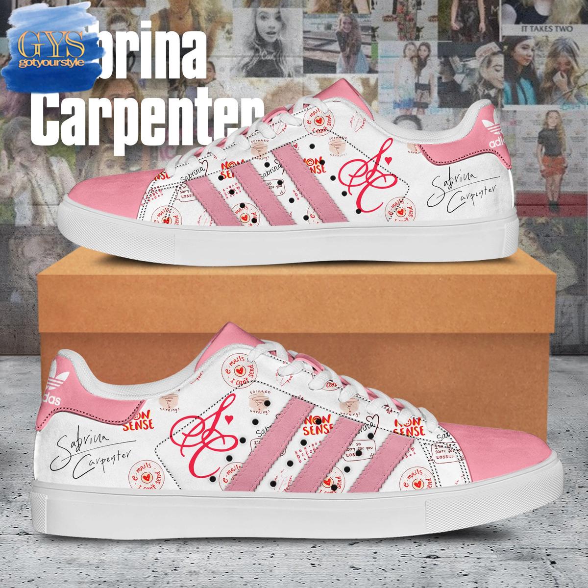 Sabrina Carpenter Non Sense Limited Pink Stan Smith Shoes