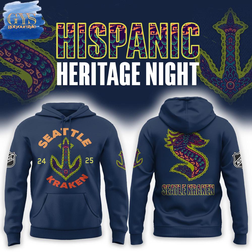 Seattle Kraken Inaugural Hispanic Heritage Night 2024 Hoodie