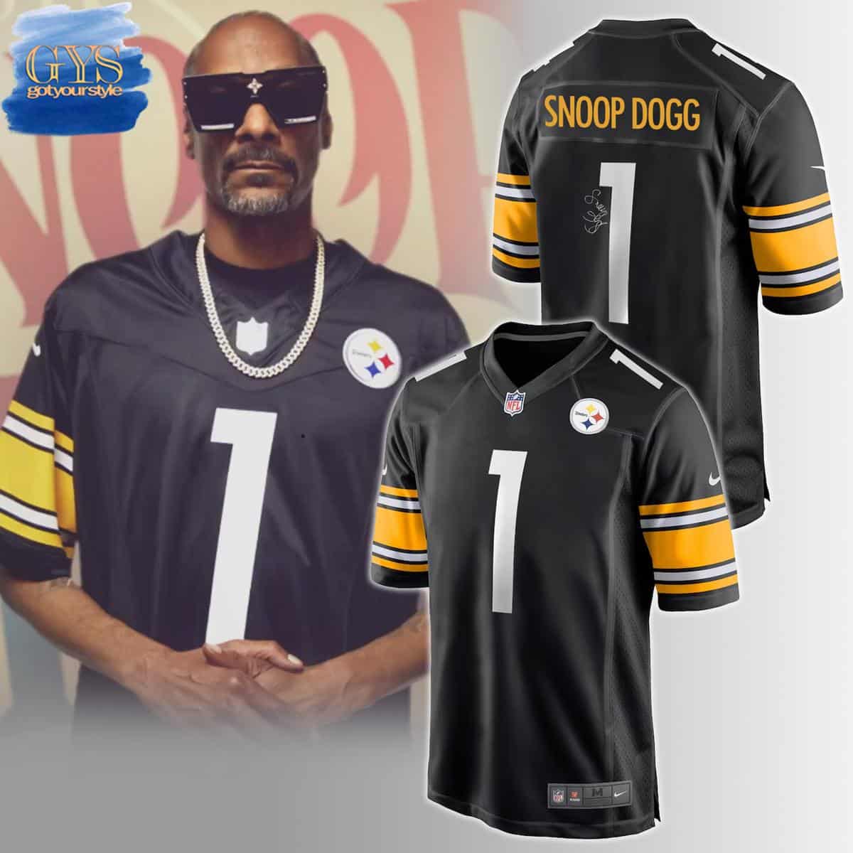 Snoop Dogg x Pittsburgh Steelers Special Edition With Signature Football Jersey