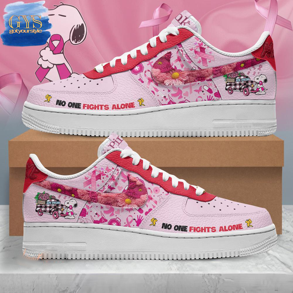 Snoopy Fight Breast Cancer Pink Air Force 1