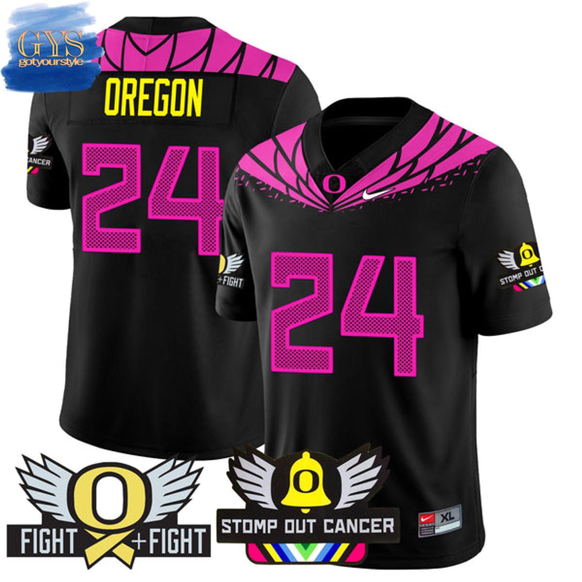 Stomp Out Cancer Ducks Alternate Limited Edition Black Pink Jersey