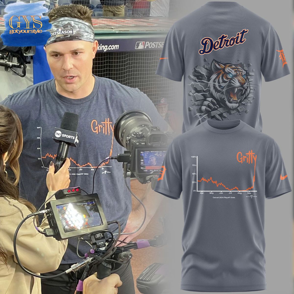 Tarik Skubal x Detroit Tigers Gritty 2024 Limited T-Shirt