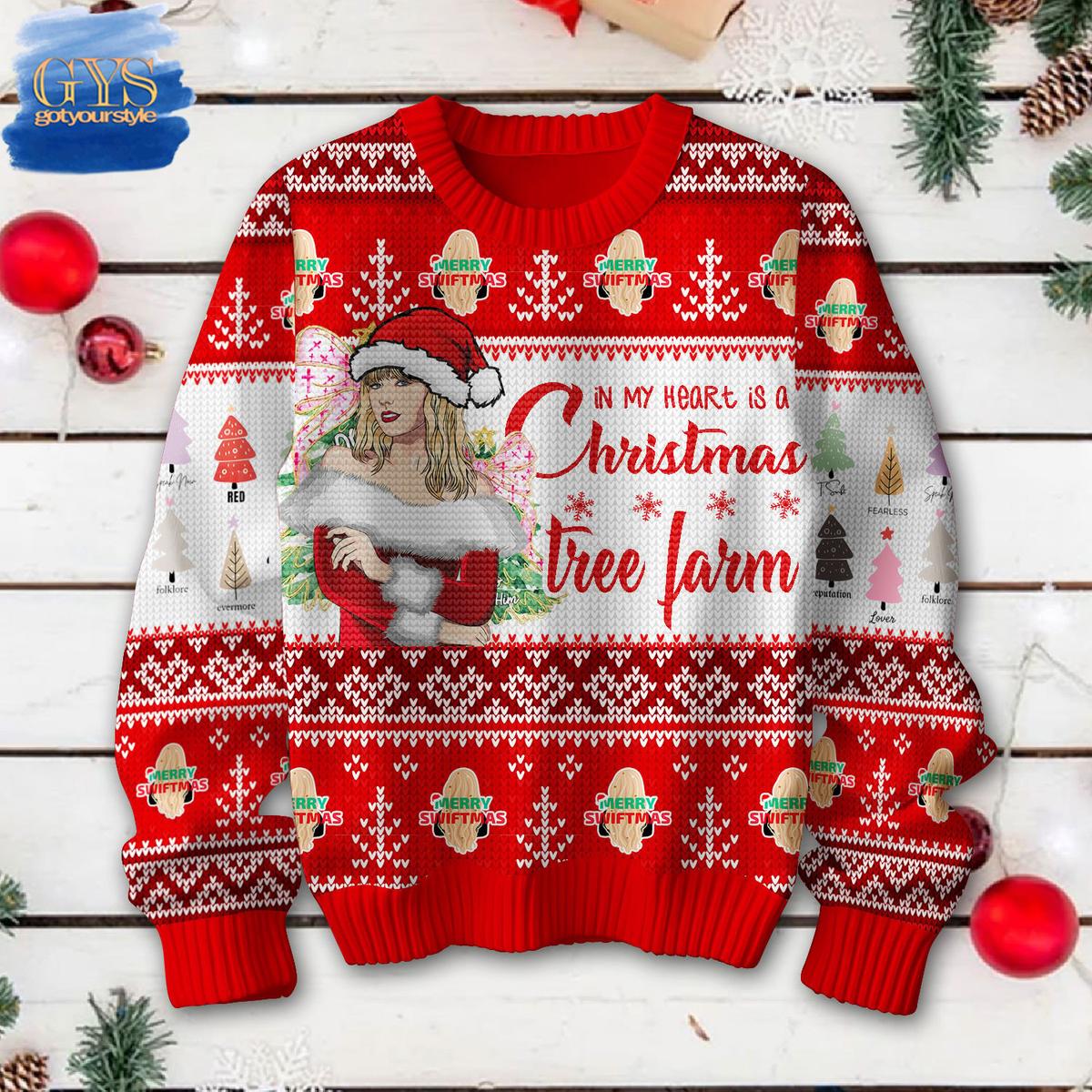 Taylor Swift Christmas Tree Farm Limited Edition Ugly Sweater