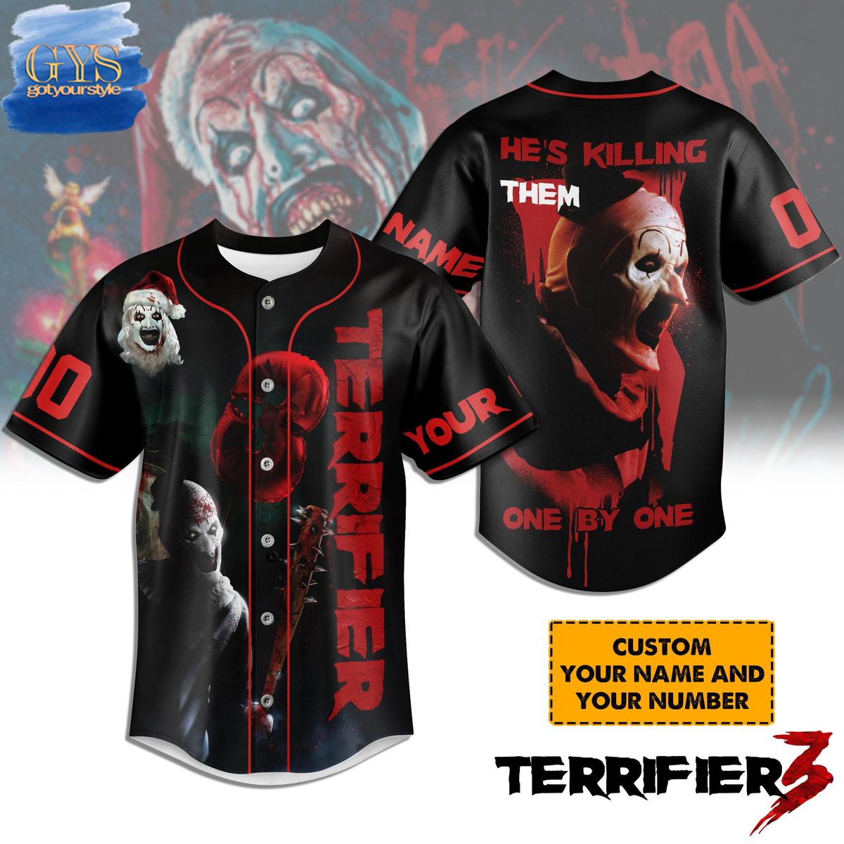 Terrifier 3 Halloween Nightmare Limited Edition Baseball Jersey