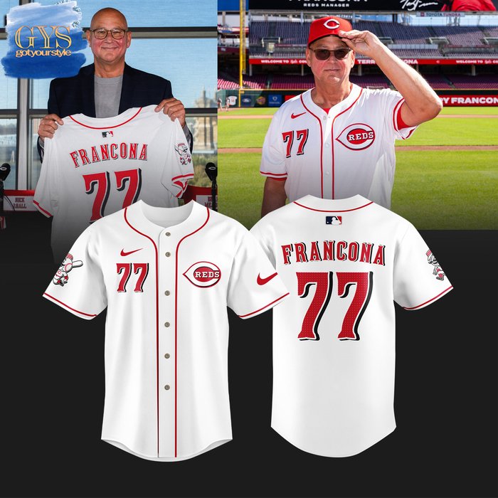 Terry Francona Cincinnati Reds Manager Limited Edition Baseball Jersey