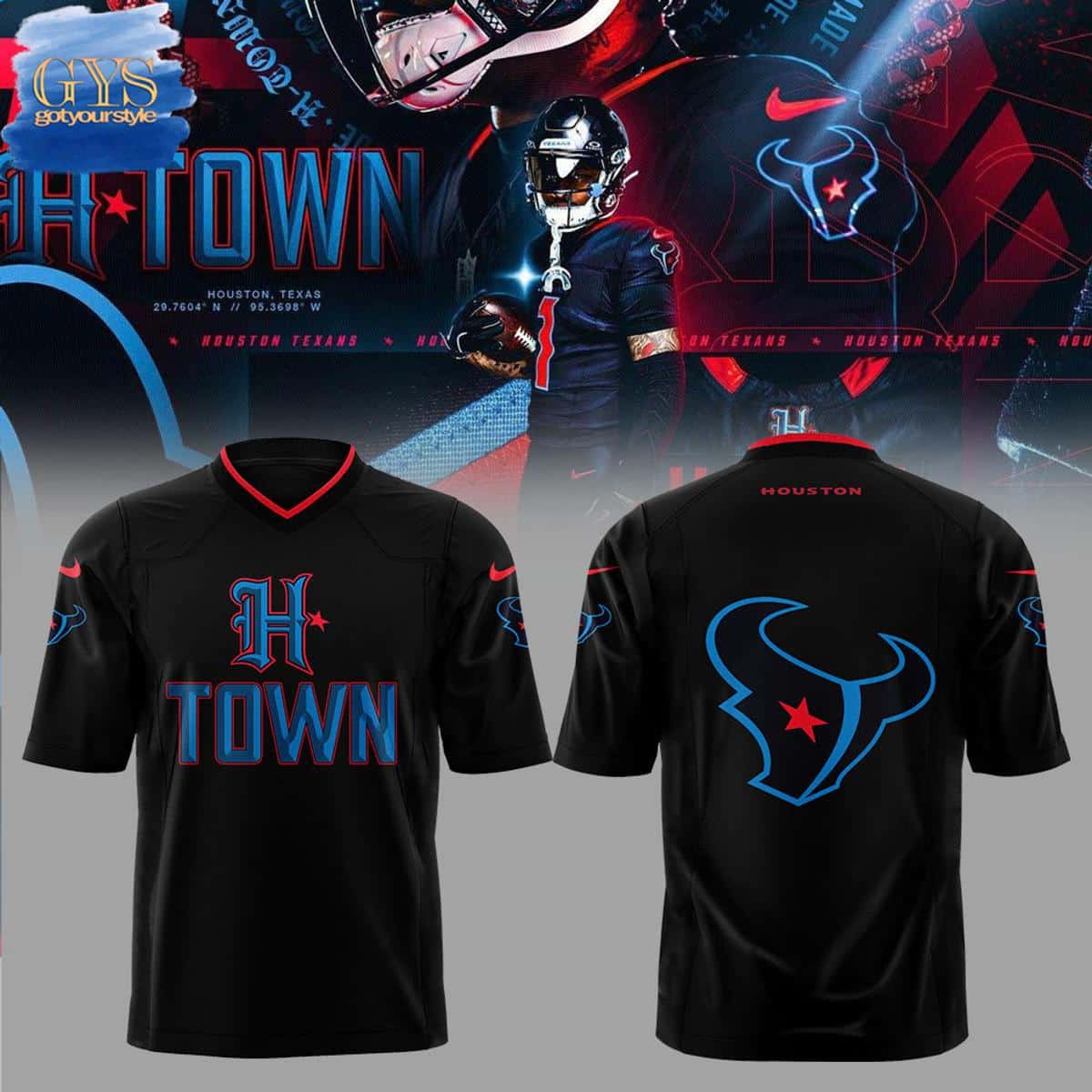 Texans H-Town Blue Special Edition 2024 Football Jersey