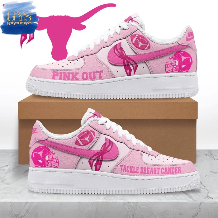 Texas Longhorns Tackle Breast Cancer 2024 Pink Air Force 1