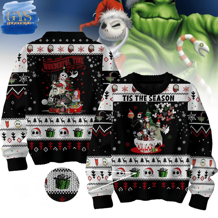 The Nightmare Before Christmas Wonderful Time Ugly Sweater