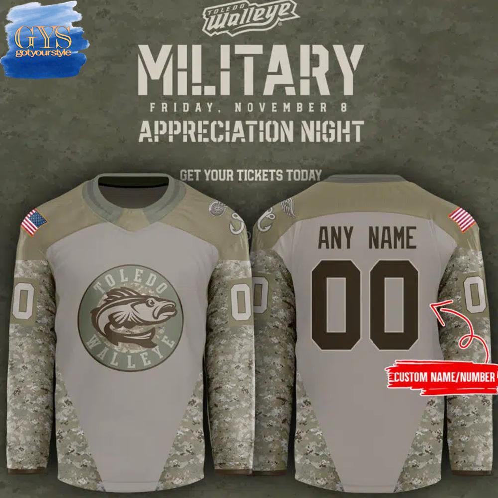 Toledo Walleye x Military Appreciation Night 2024 Hockey Jersey