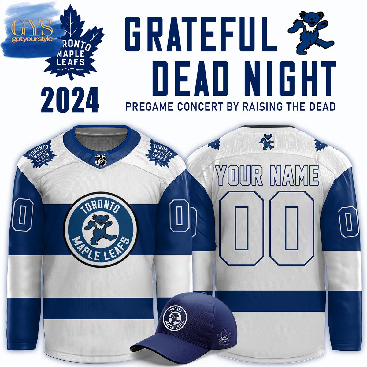 Toronto Maple Leafs Grateful Dead Night 2024 Custom Jersey