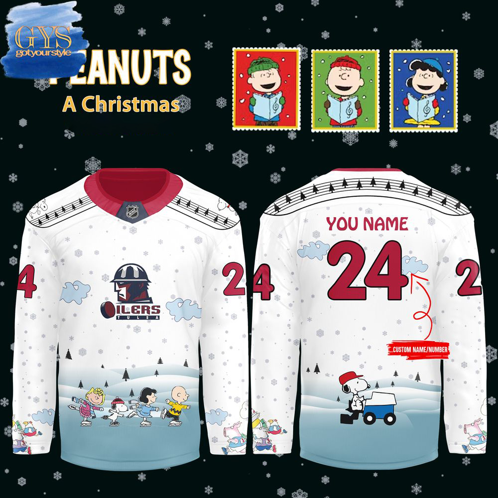 Tulsa Oilers x Peanuts A Christmas Celebration 2024 Limited Jersey