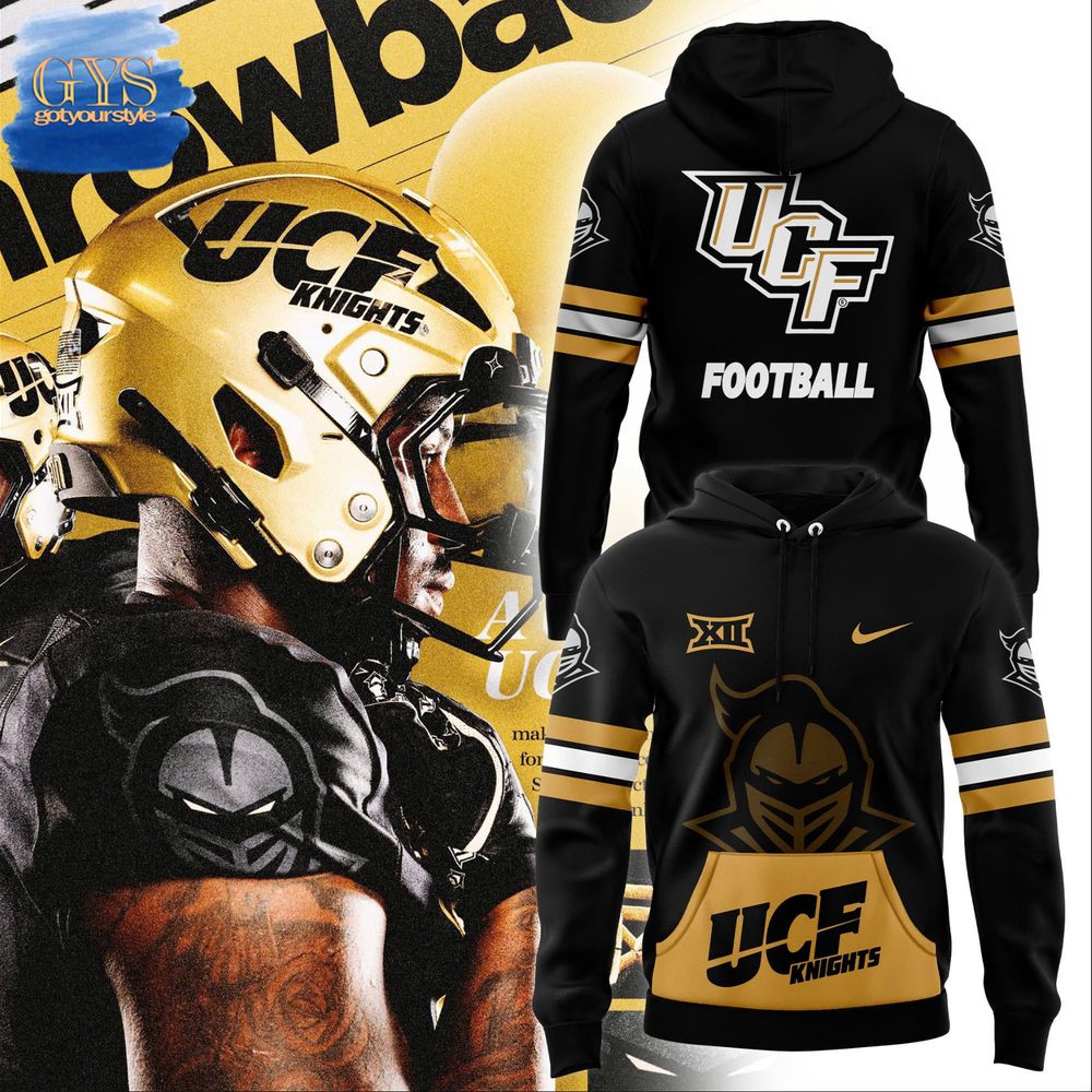 UCF Knights Throwback Gold Black 2024 Limited Hoodie