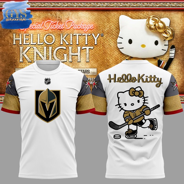 Vegas Golden Knights Hello Kitty 2024 White Limited Shirt