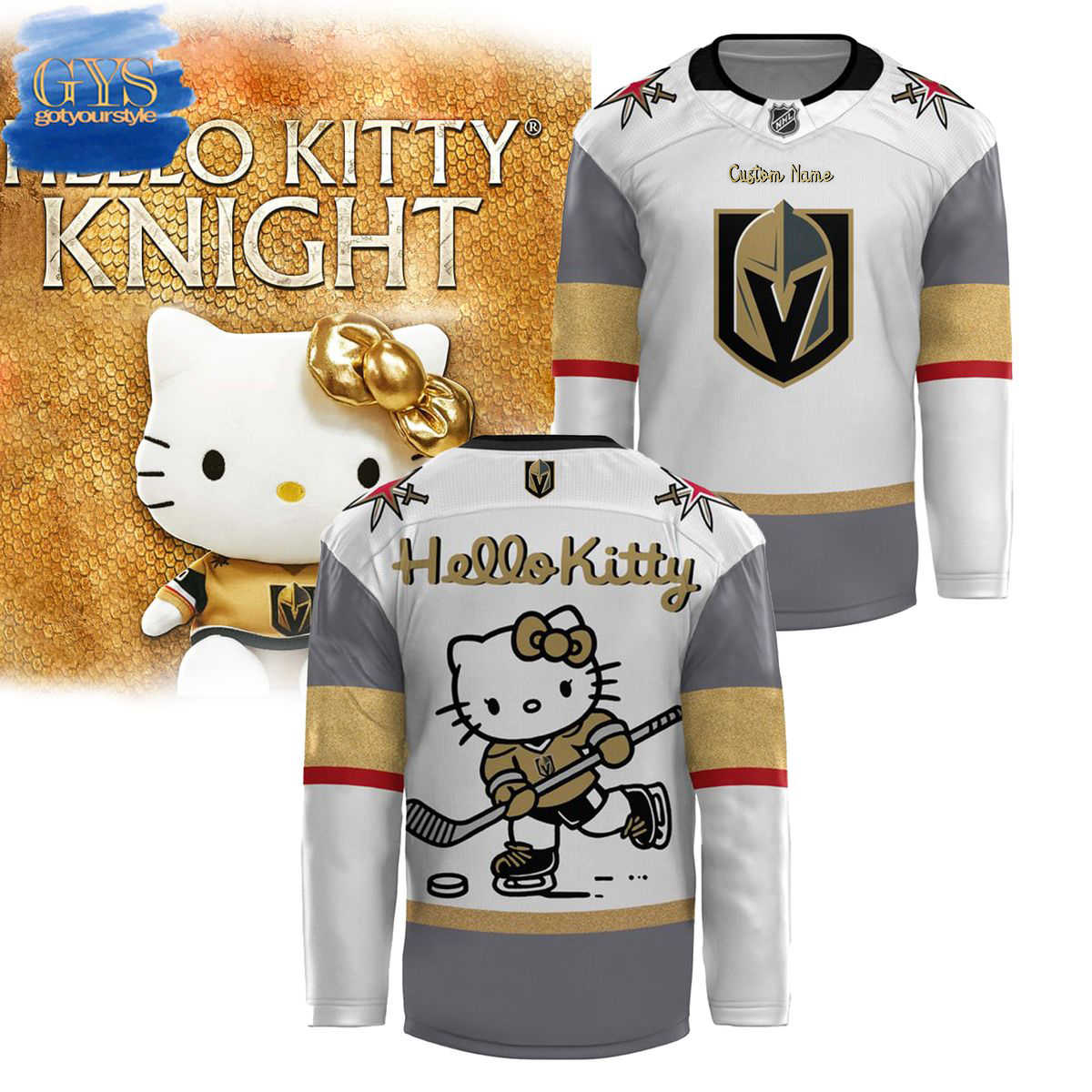 Vegas Golden Knights X Hello Kitty Special Edition 2024 Hockey Jersey