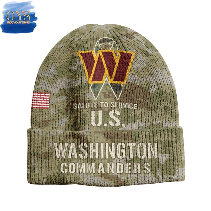 Washington Commanders Salute To Service Camo Beanie Hat