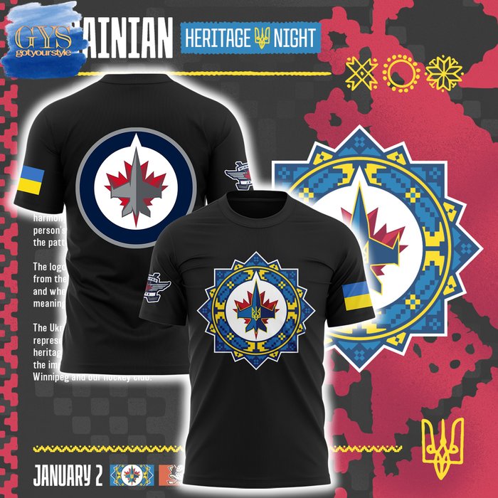 Winnipeg Jets Ukrainian Heritage Night 2024 Limited T-Shirt