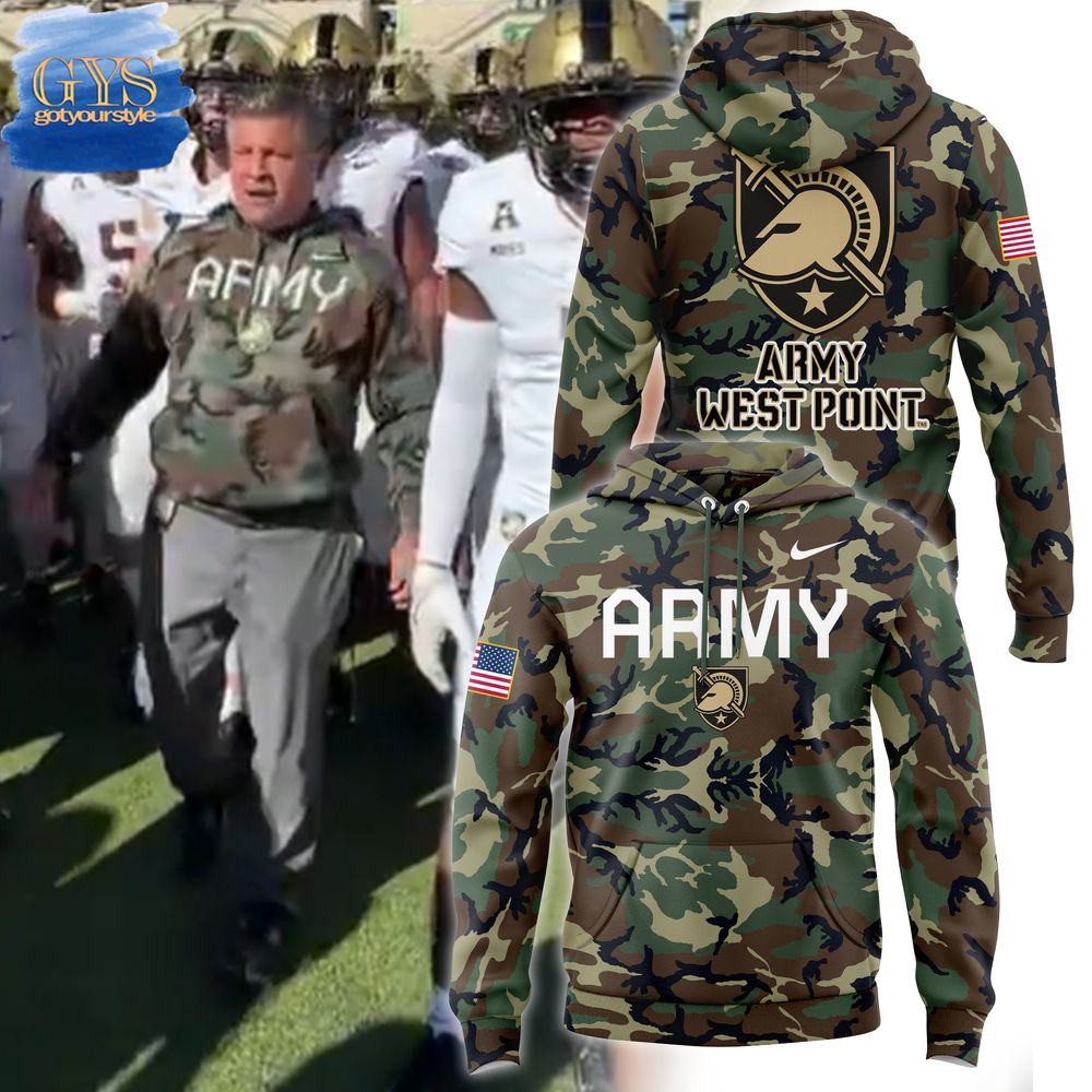 Army Black Knights Arctic Camo Salute to Service Club Fleece Pullover Hoodie