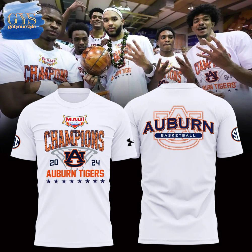 Auburn Tigers Basketball 2024 Maui Invitational Champions Shirt Collections