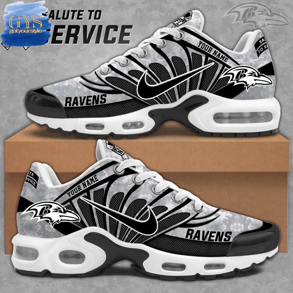 Baltimore Ravens Arctic Camo 2024 Salute To Service Nike Air Max Plus