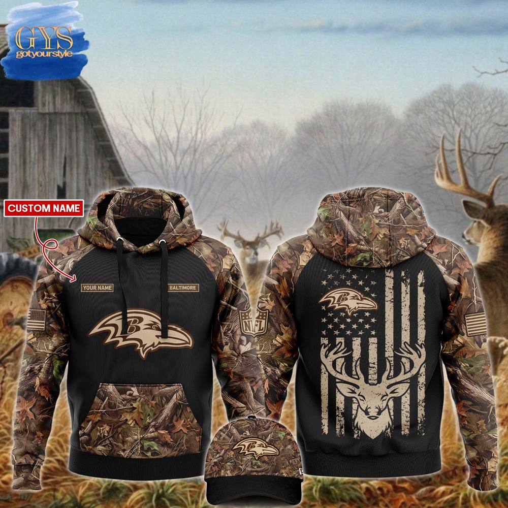 Baltimore Ravens NFL x Hunting 2024 Limited Edition Hoodie