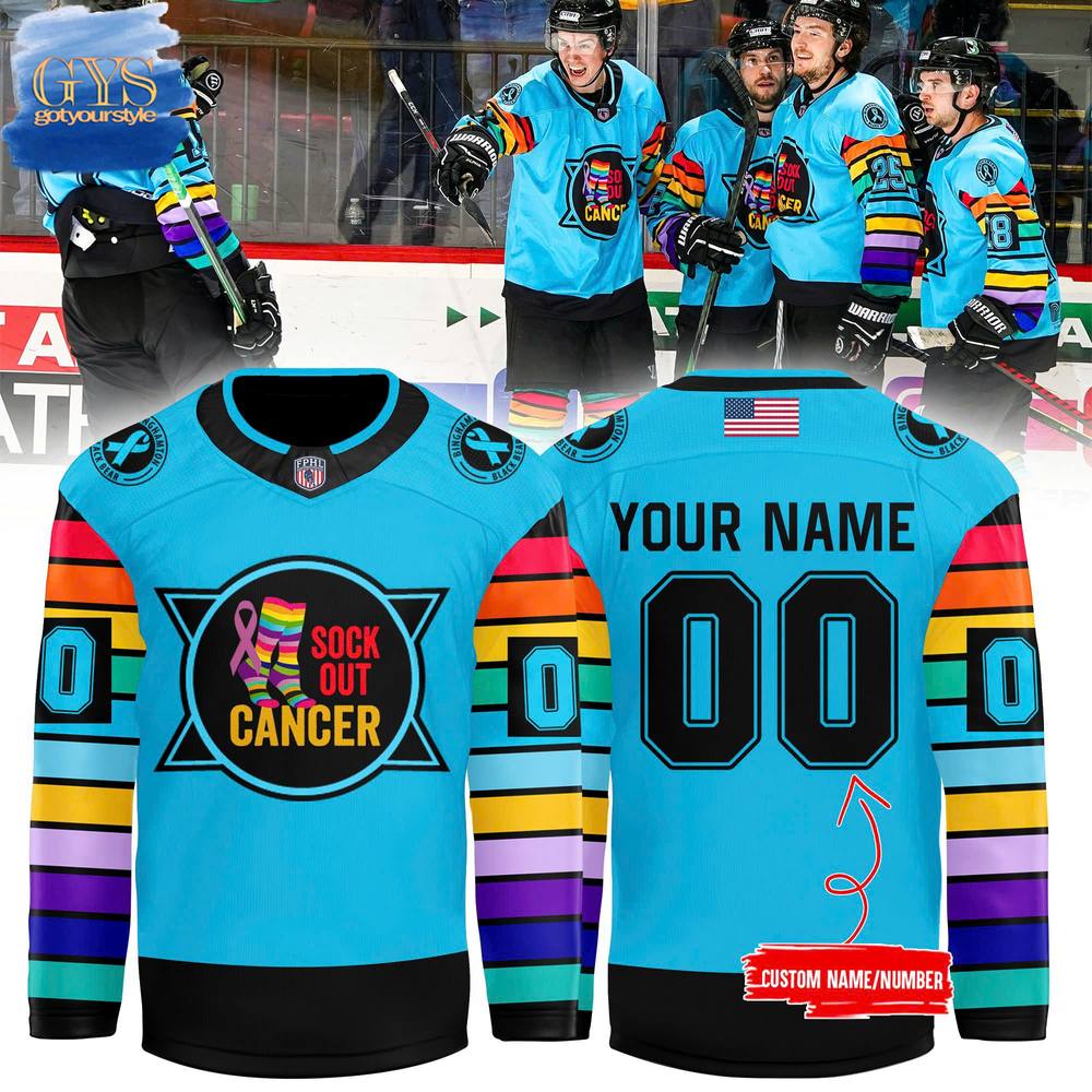 Binghamton Black Bears Sock Out Cancer 2024 Limited Edition Jersey