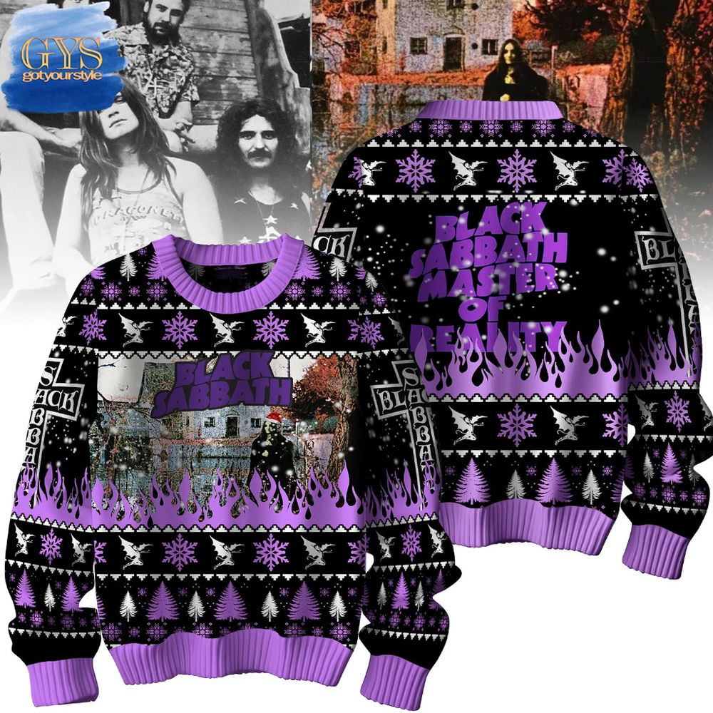 Black Sabbath Master Of Reality Ugly Christmas Sweater