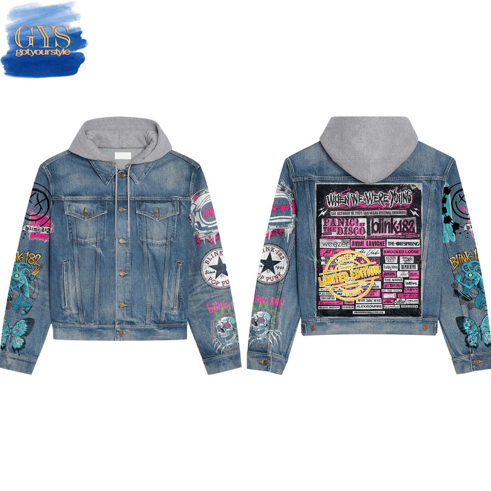 Blink-182 When We Were Young Hooded Denim Jacket