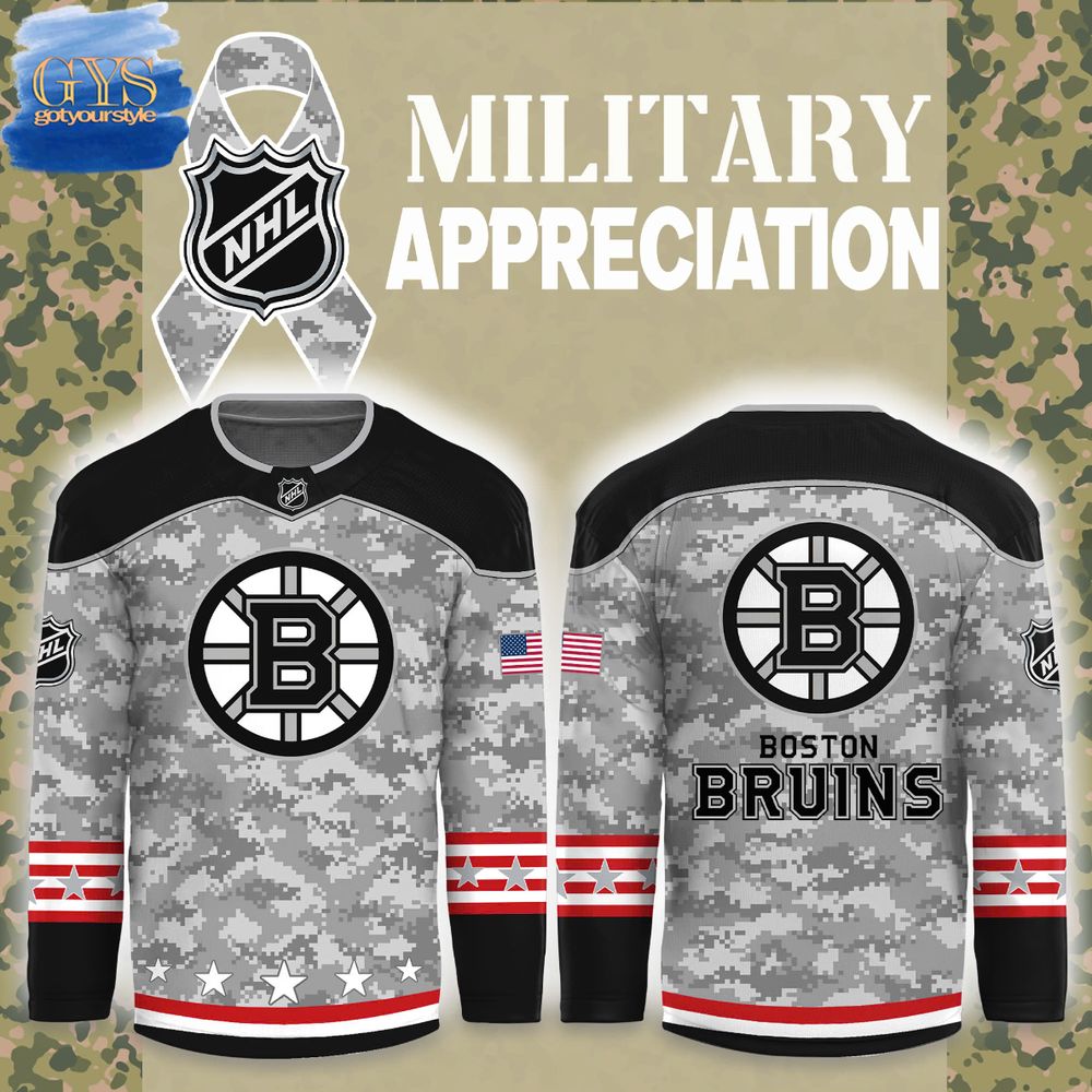 Boston Bruins 2024 National Military Appreciation Month Hockey Jersey