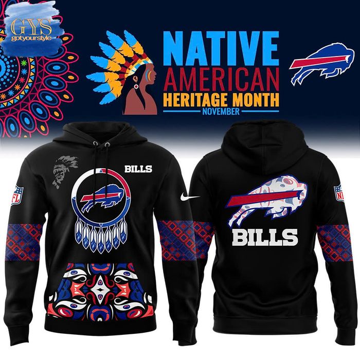 Buffalo Bills 2024 Native American Heritage Month Premium Limited Hoodie