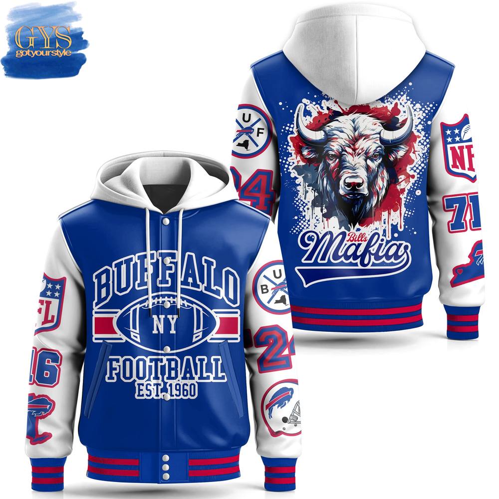 Buffalo Bills Special Bills Mafia Hooded Baseball Jacket