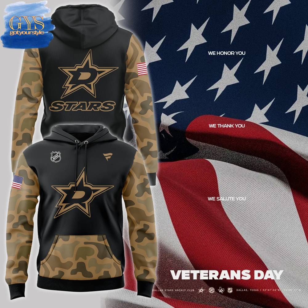 Dallas Stars Veterans Day Special Edition Hoodie