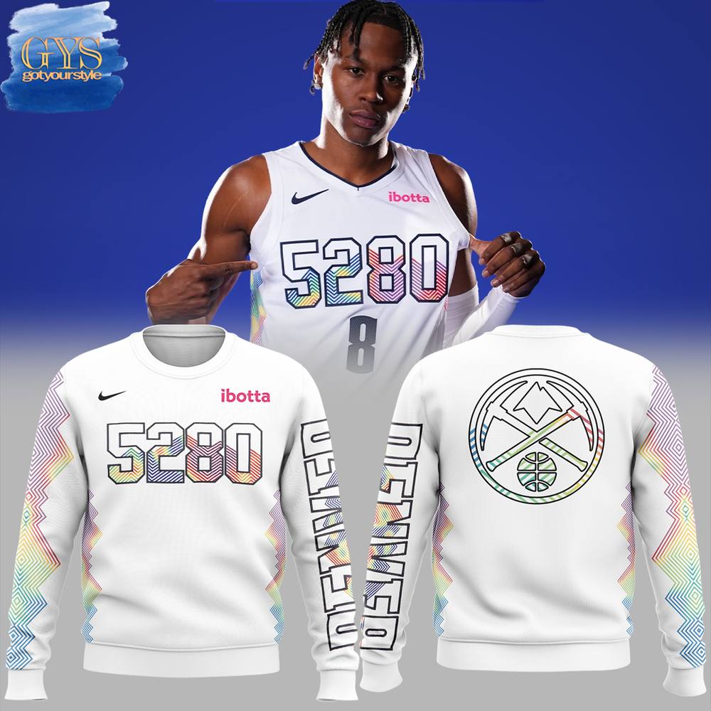 Denver Nuggets City Edition 5280 Special White Sweatshirt