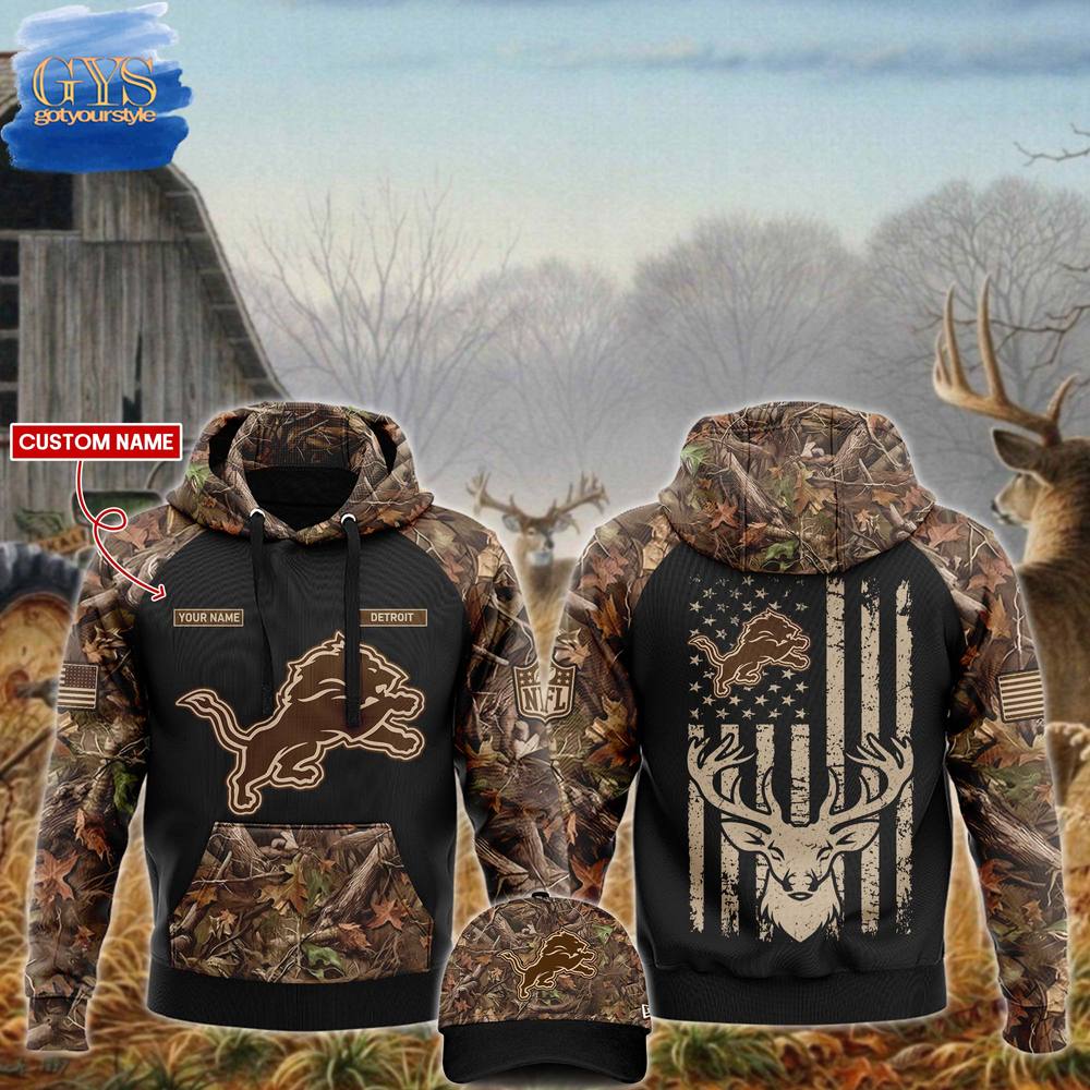 Detroit Lions NFL x Hunting 2024 Limited Edition Hoodie